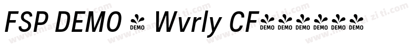 FSP DEMO - Wvrly CF字体转换